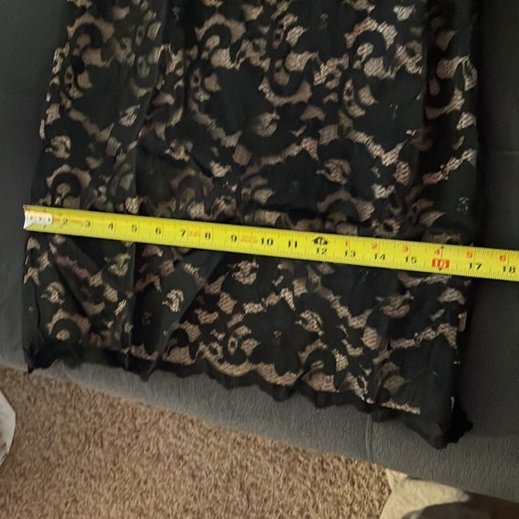 Black lace dress lined except sleeves, small, perfect condition. So cute. - Picture 7 of 7